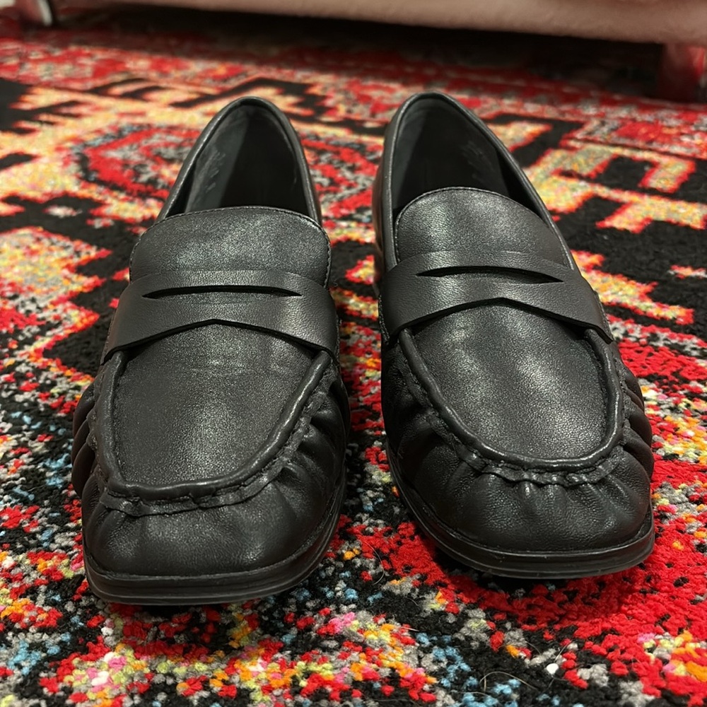 J Crew Maison Ruched Leather Loafer